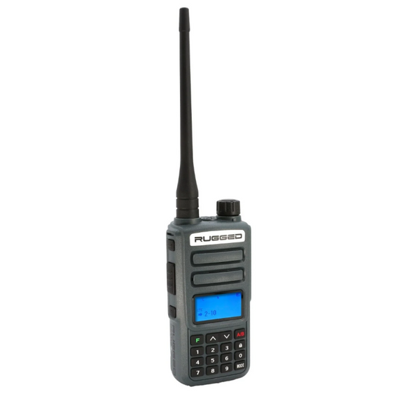 Rugged Radios Rugged GMR2 PLUS - GMRS / FRS Two Way Handheld Radio Grey - Bull Strap