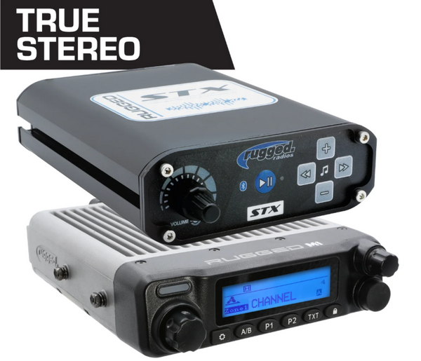 Rugged Radios STX STEREO Complete Master Comm Kit w/ Intercom - 2-Way Radio M1 VHF Business Band - Bull Strap
