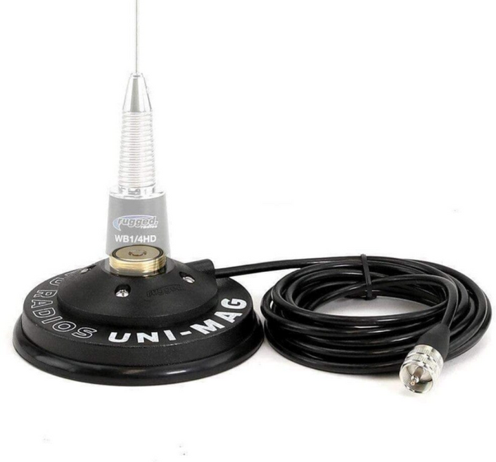 Rugged Radios UNI-MAG Universal NMO or Magnetic Antenna Mount - Bull Strap