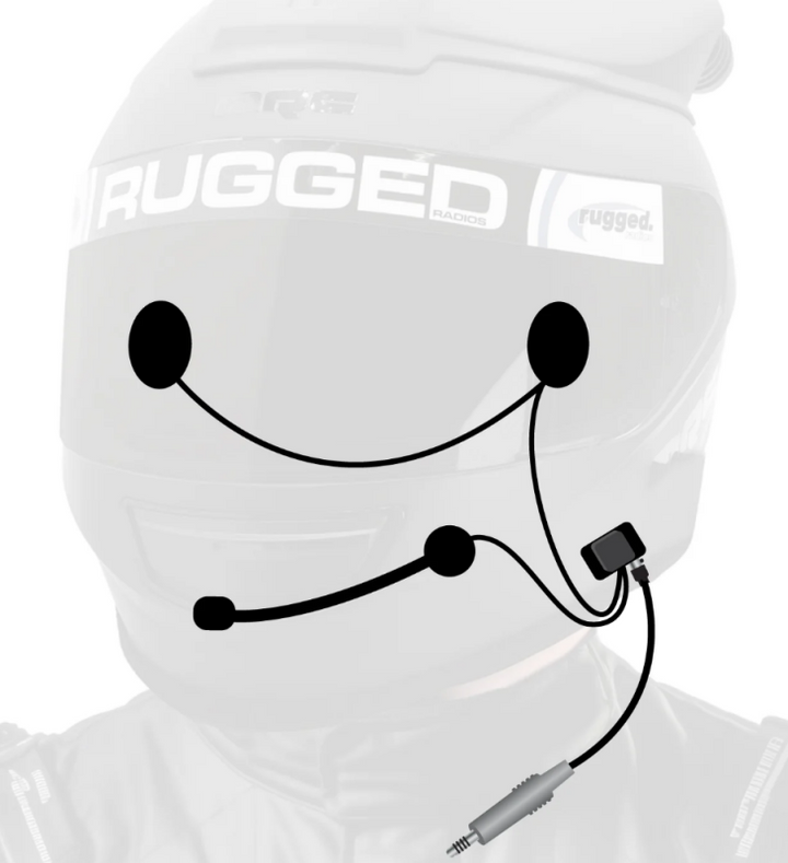Rugged Radios Wired Offroad and STX Stereo - Helmet Kit w/Alpha Audio Speakers and Mic - Bull Strap