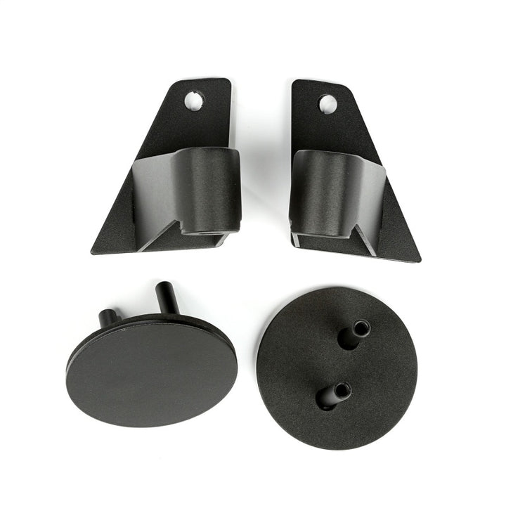 Rugged Ridge 07-18 Jeep Wrangler JK Textured Black Mirror Relocation Brackets - Bull Strap