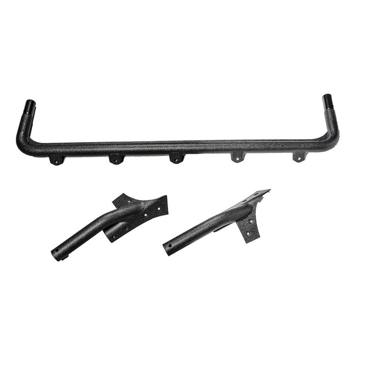 Rugged Ridge 07-18 Jeep Wrangler JK Textured Black Windshield Mount Light Bar - Bull Strap