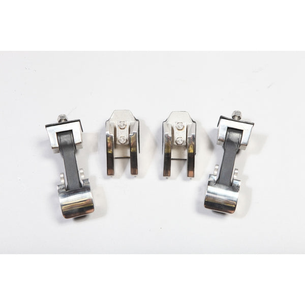 Rugged Ridge 07-18 Jeep Wrangler Stainless Steel Hood Catch Set - Bull Strap
