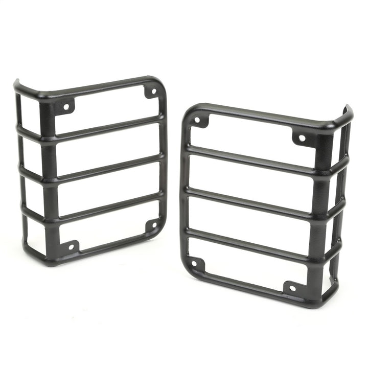 Rugged Ridge 07-18 Jeep Wrangler Textured Black Tail Light Euro Guards - Bull Strap