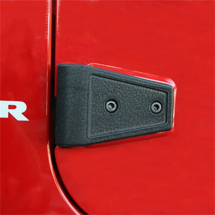 Rugged Ridge 07-18 Jeep Wrangler Unlimited JK Black Door Hinge Cover Kit - Bull Strap