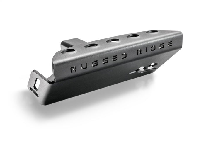 Rugged Ridge 07-23 Jeep Wrangler JK/JKU/JL/JLU & 20-23 Gladiator Hitch Skid Plate 2in. Rec - Tex Blk - Bull Strap