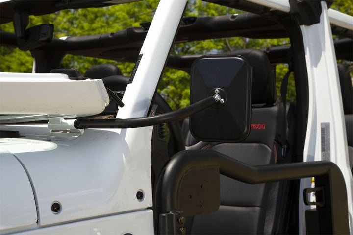 Rugged Ridge 18-20 Jeep Wrangler JL/JT Rectangular Trail Mirror - Bull Strap