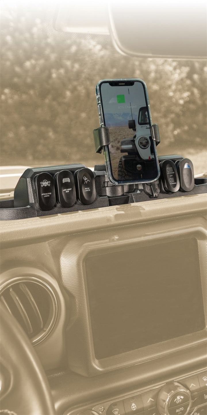 Rugged Ridge 18- 22 Jeep Wrangler JL/ 20-22 Gladiator Eclipse Sun Shade Black Hard Top- Black - Bull Strap