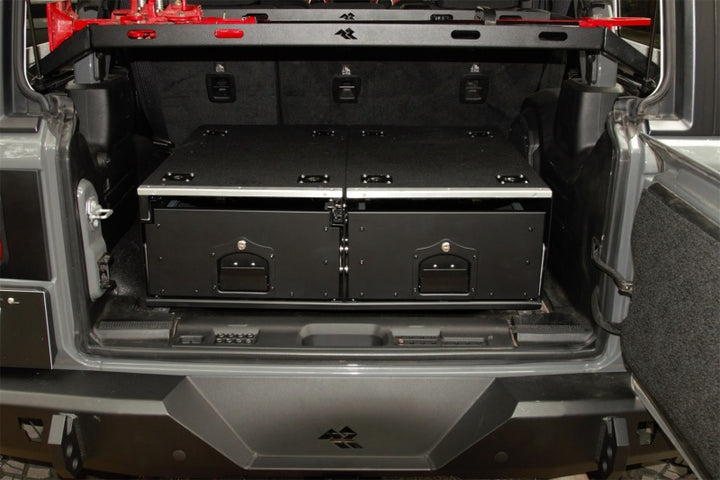 Rugged Ridge 18-22 Jeep Wrangler JL Cargo Storage Drawers - Bull Strap