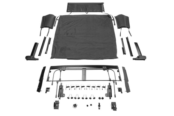 Rugged Ridge 20-22 Jeep Gladiator JT Voyager Fastback Soft Top - Black Diamond - Bull Strap