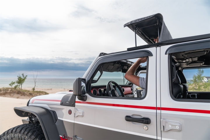 Rugged Ridge 20-22 Jeep Gladiator JT Voyager Fastback Soft Top - Black Diamond - Bull Strap