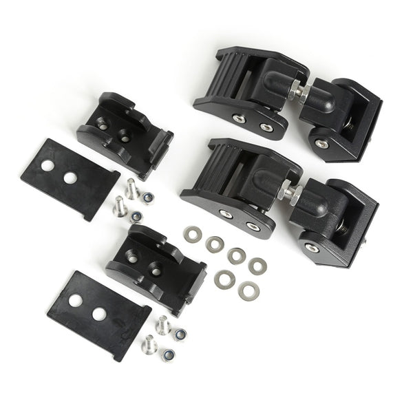 Rugged Ridge 2018-20 Jeep Wrangler JL / 2020 Jeep Gladiator JT Black Hood Catch - Bull Strap