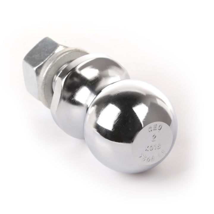 Rugged Ridge 2in Trailer Hitch Ball 1in Dia Shank Chrome - Bull Strap