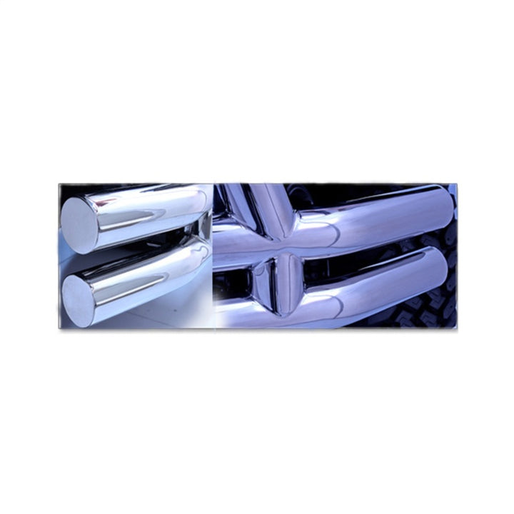 Rugged Ridge 3-In Double Tube Front Bumper SS 76-06 Models - Bull Strap