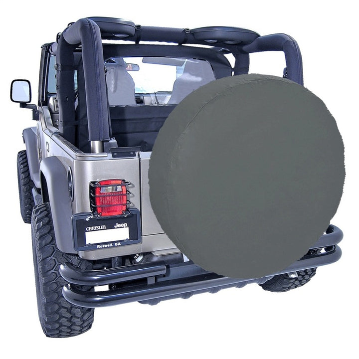 Rugged Ridge 35-36 Inch Tire Cover Black Diamond - Bull Strap