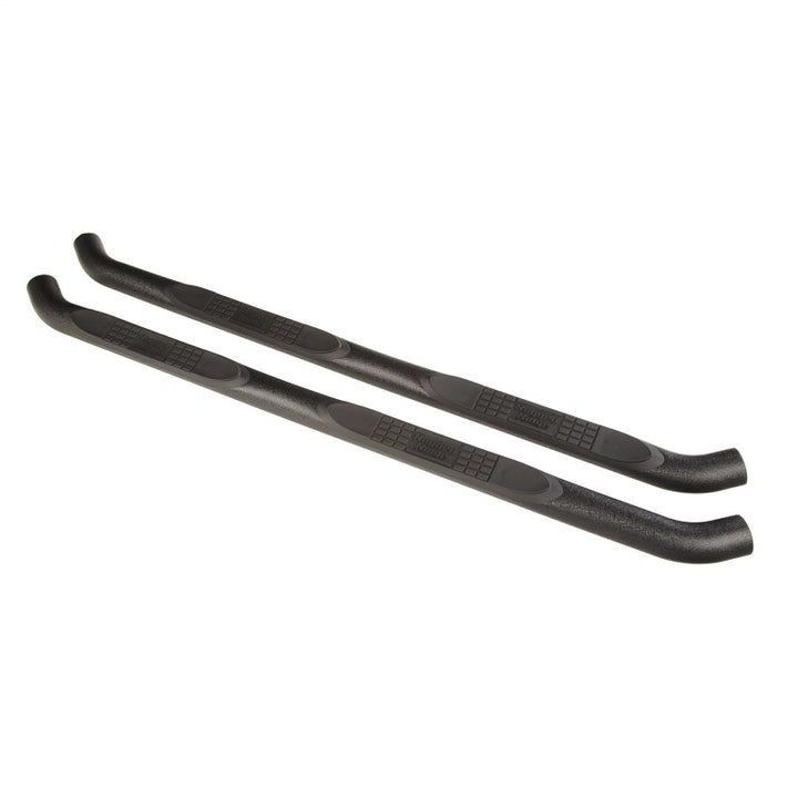 Rugged Ridge 3in Round Side Step Black 18-20 Jeep Wrangler JL 4Dr - Bull Strap