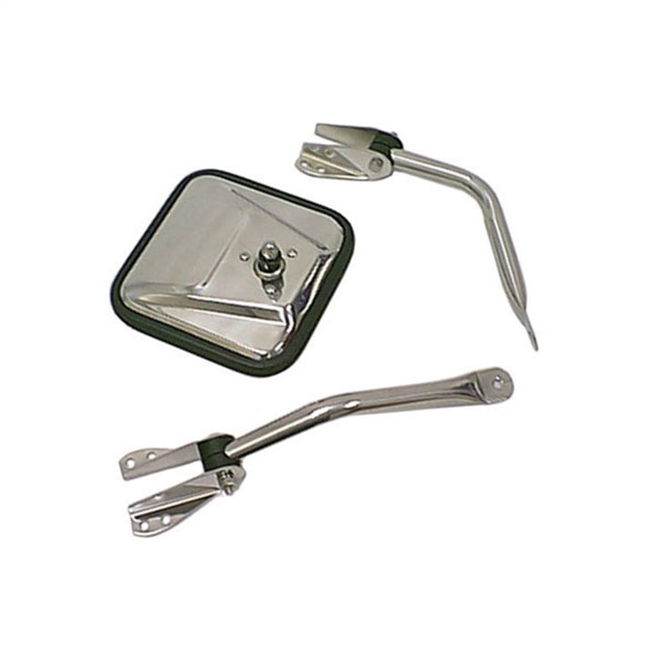 Rugged Ridge 55-86 Jeep CJ Chrome Mirror Head - Bull Strap