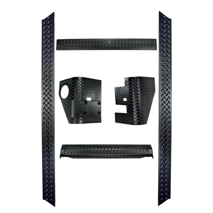 Rugged Ridge 6-Piece Body Armor Kit 97-06 Jeep Wrangler TJ - Bull Strap