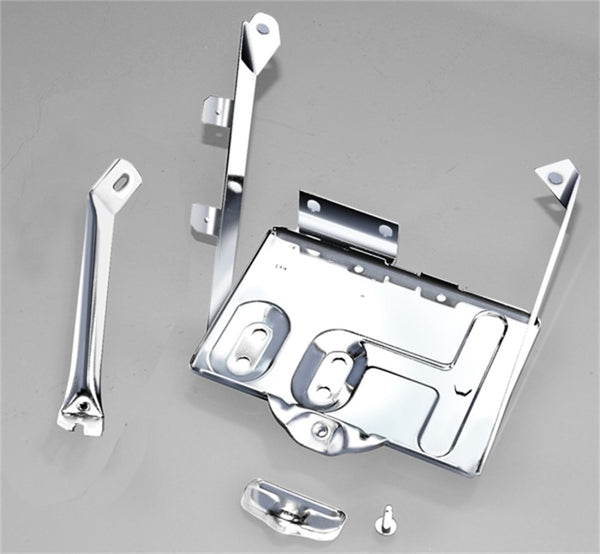 Rugged Ridge 76-86 Jeep CJ Stainless Steel Battery Tray Kit - Bull Strap