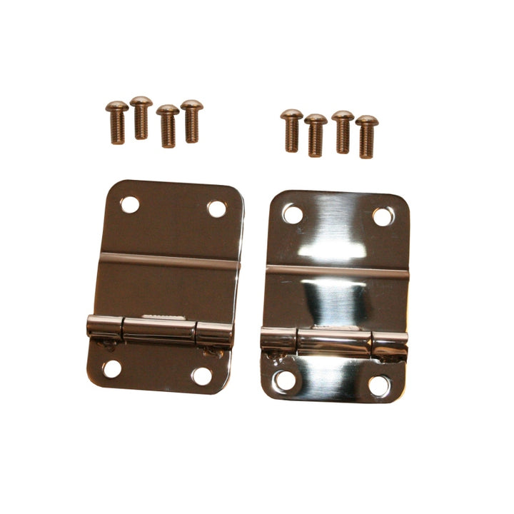 Rugged Ridge 76-86 Jeep CJ Stainless Steel Tailgate Hinges - Bull Strap
