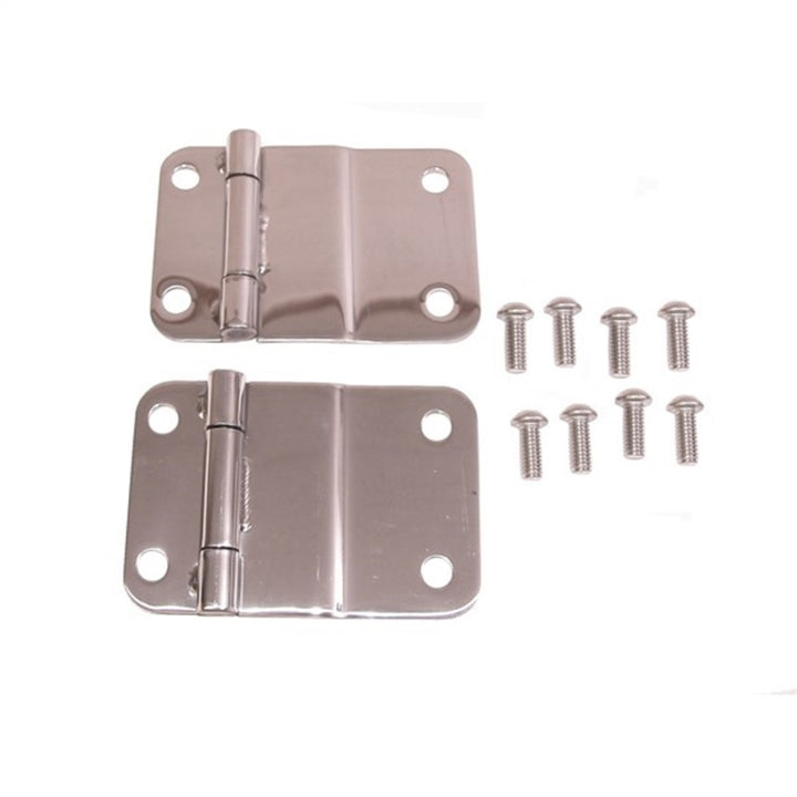 Rugged Ridge 76-86 Jeep CJ Stainless Steel Tailgate Hinges - Bull Strap