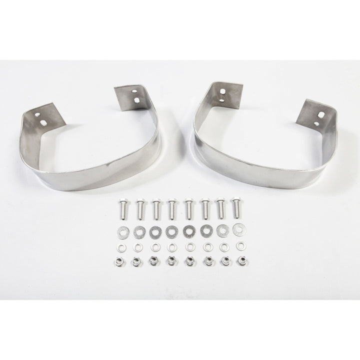 Rugged Ridge 76-95 Jeep CJ / Jeep Wrangler Stainless Steel Rear Bumperettes - Bull Strap
