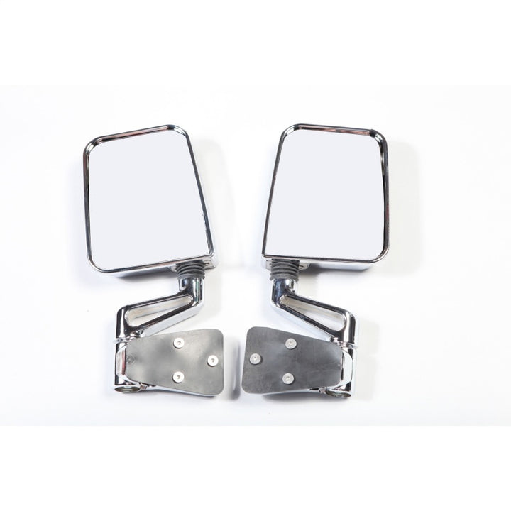 Rugged Ridge 87-02 Jeep Wrangler YJ/TJ Chrome Dual Focus Door Mirror Kit - Bull Strap