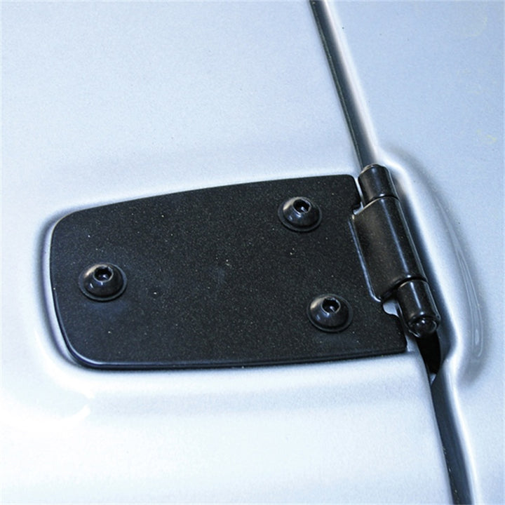 Rugged Ridge 97-06 Jeep Wrangler Black Hood Hinges - Bull Strap