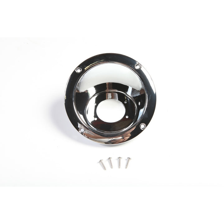 Rugged Ridge 97-06 Jeep Wrangler Chrome Gas Tank Filler Bezel - Bull Strap