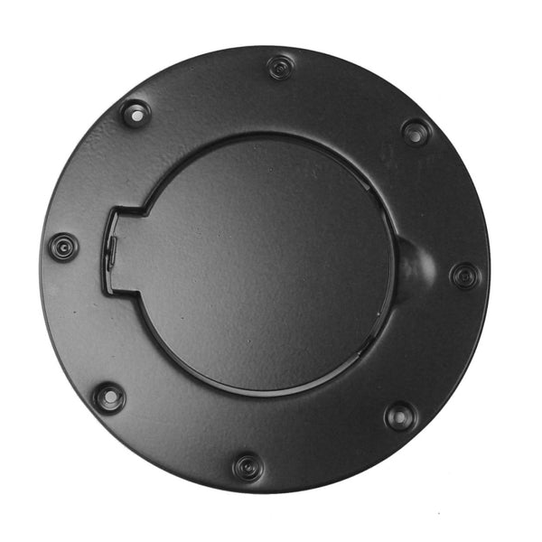 Rugged Ridge 97-06 Jeep Wrangler TJ Black Non-Locking Gas Cap Door - Bull Strap