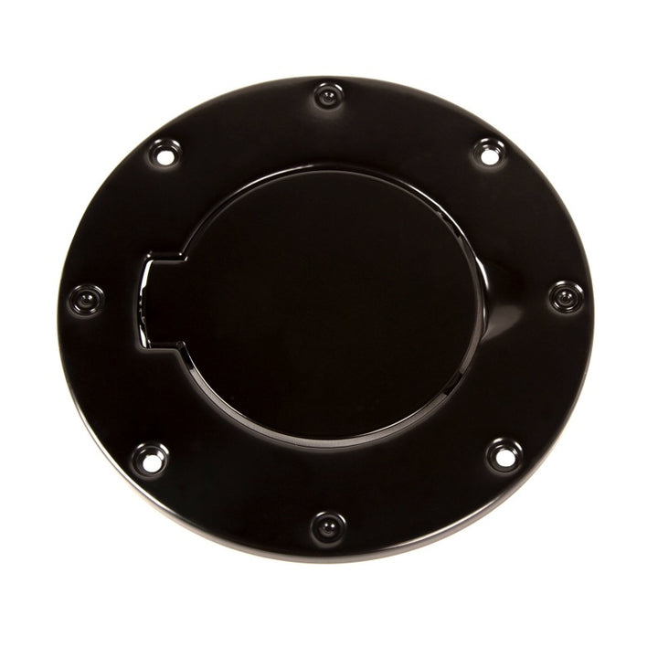 Rugged Ridge 97-06 Jeep Wrangler TJ Black Non-Locking Gas Cap Door - Bull Strap