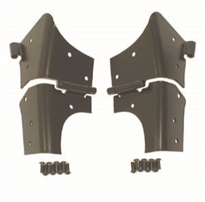 Rugged Ridge 97-06 Jeep Wrangler TJ Black Windshield Hinges - Bull Strap
