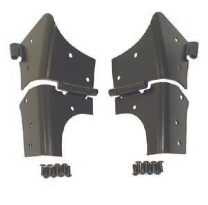 Rugged Ridge 97-06 Jeep Wrangler TJ Black Windshield Hinges - Bull Strap