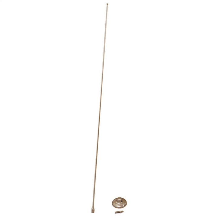 Rugged Ridge 97-06 Jeep Wrangler TJ/LJ Stainless Steel Antenna Mast & Base - Bull Strap