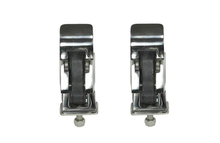 Rugged Ridge 97-06 Jeep Wrangler TJ Stainless Steel Hood Catch Set - Bull Strap