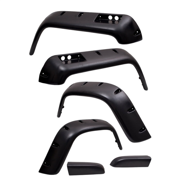 Rugged Ridge All Terrain Fender Flare Kit 87-95 Jeep Wrangler YJ - Bull Strap