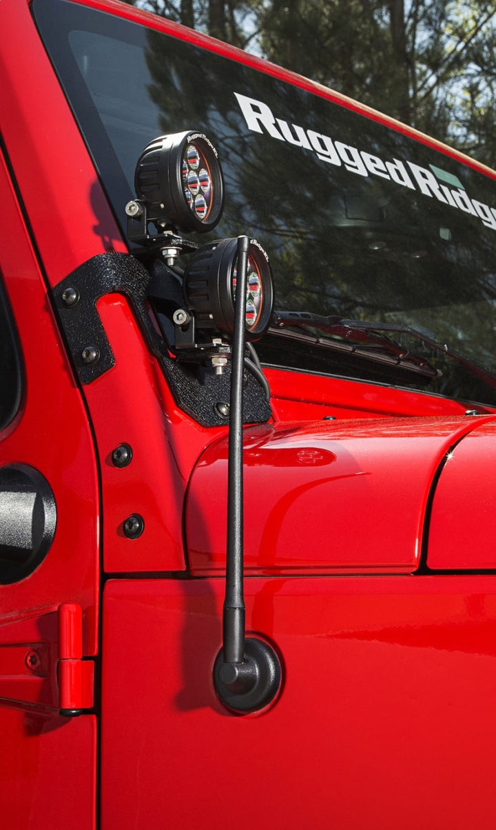 Rugged Ridge Antenna Reflex 13in 07-20 Jeep JK/JL/JT - Bull Strap