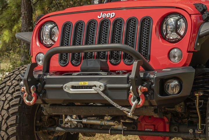 Rugged Ridge Arcus Front Bumper Tube Overrider Black JK - Bull Strap