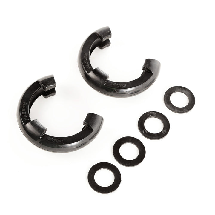 Rugged Ridge Black 7/8in D-Ring Isolator Kit - Bull Strap