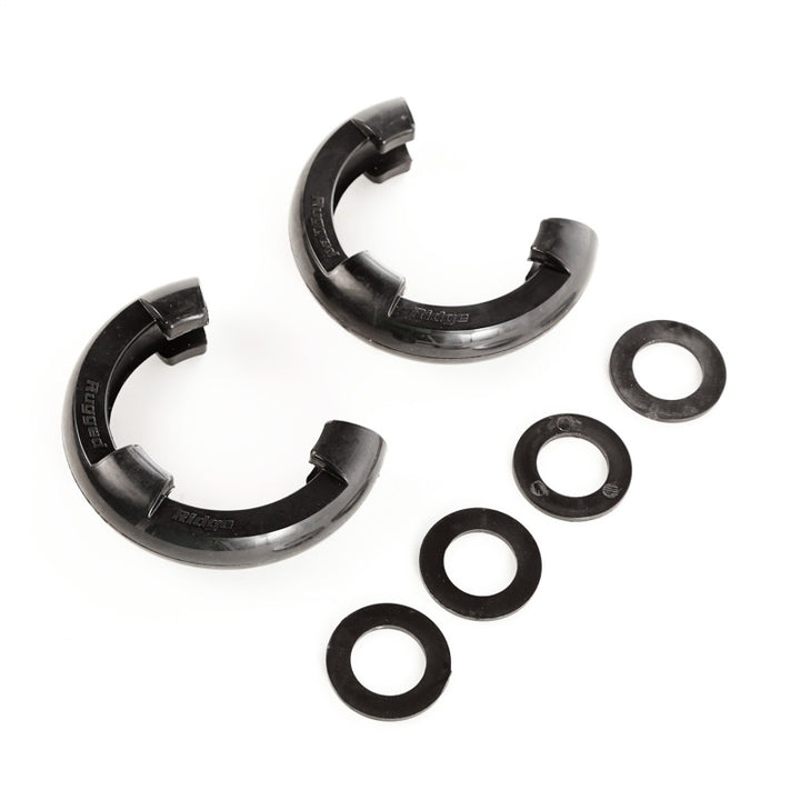 Rugged Ridge Black 7/8in D-Ring Isolator Kit - Bull Strap