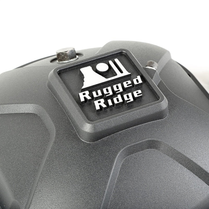 Rugged Ridge Boulder Aluminum Differential Cover Dana 30 Black - Bull Strap