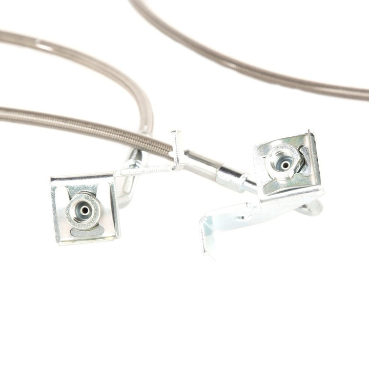 Rugged Ridge Brake Hose Kit Braided Stainless 07-18 Jeep Wrangler - Bull Strap