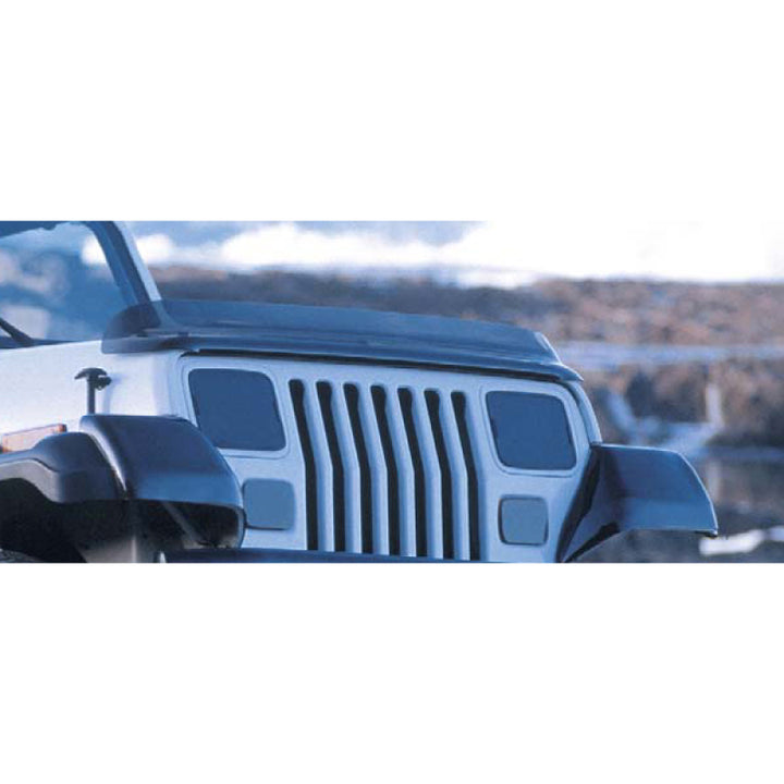Rugged Ridge Bug Deflector Smoke 87-06 Jeep Wrangler - Bull Strap