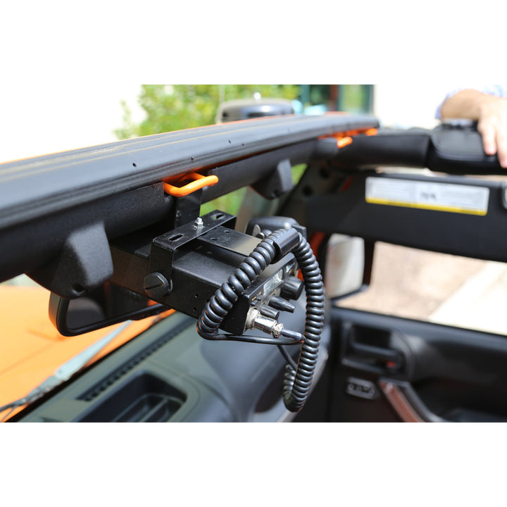 Rugged Ridge CB Radio Mount 07-18 Jeep Wrangler JK - Bull Strap