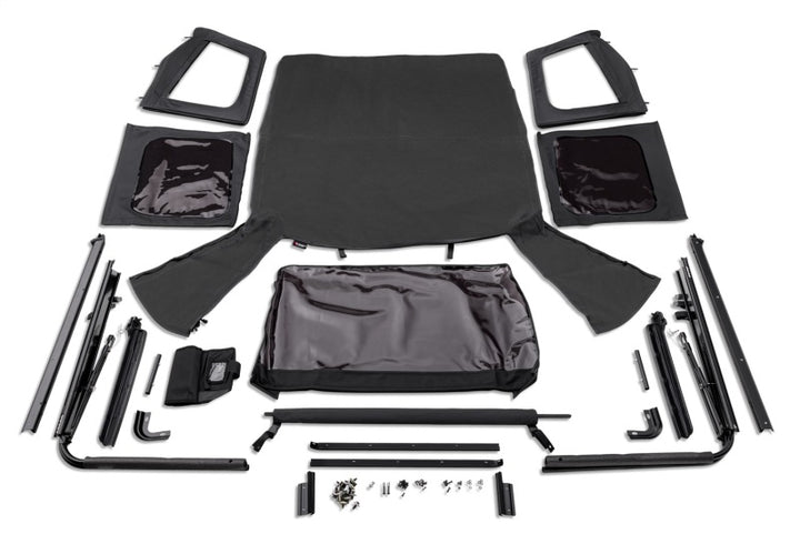 Rugged Ridge Complete Soft Top w/Black Frame 76-95 Jeep Wrangler CJ/YJ - Bull Strap