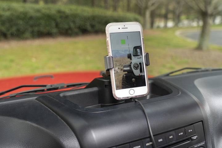 Rugged Ridge Dash Multi-Mount Charging Phone Kit 11-18 JK - Bull Strap