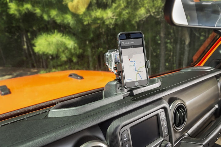 Rugged Ridge Dash Multi-Mount w/Phone Holder 18-20 Jeep JL/JT - Bull Strap