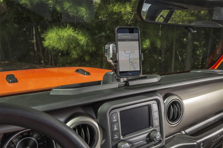 Rugged Ridge Dash Multi-Mount w/Phone Holder 18-20 Jeep JL/JT - Bull Strap