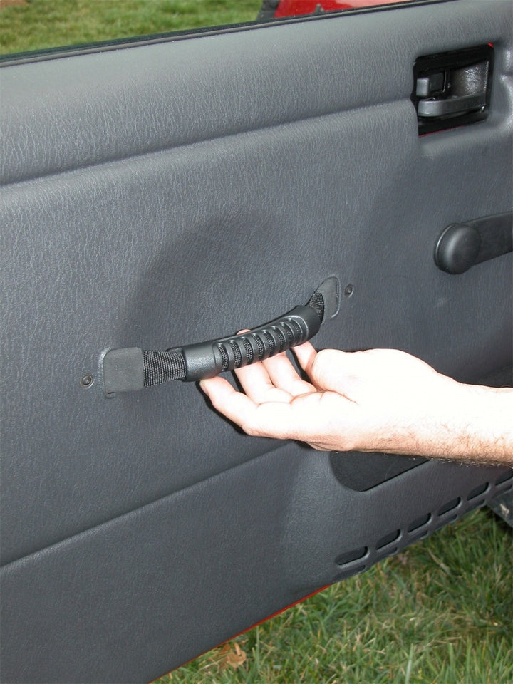 Rugged Ridge Door Pull Straps Black 97-06 Jeep Wrangler - Bull Strap