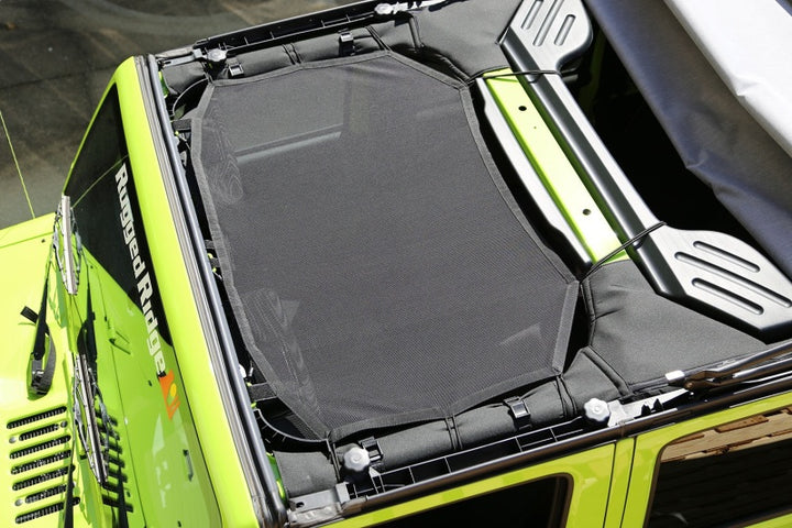 Rugged Ridge Eclipse Sun Shade Front 07-18 Jeep Wrangler JK - Bull Strap